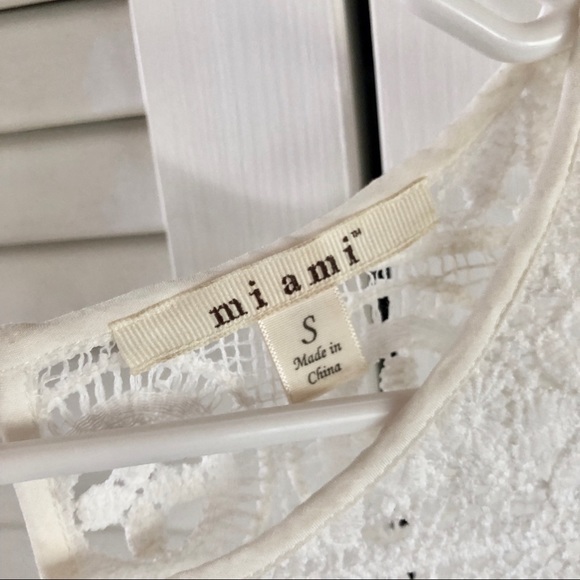 Francesca’s Miami White Lace Shift Dress Small - Picture 4 of 8